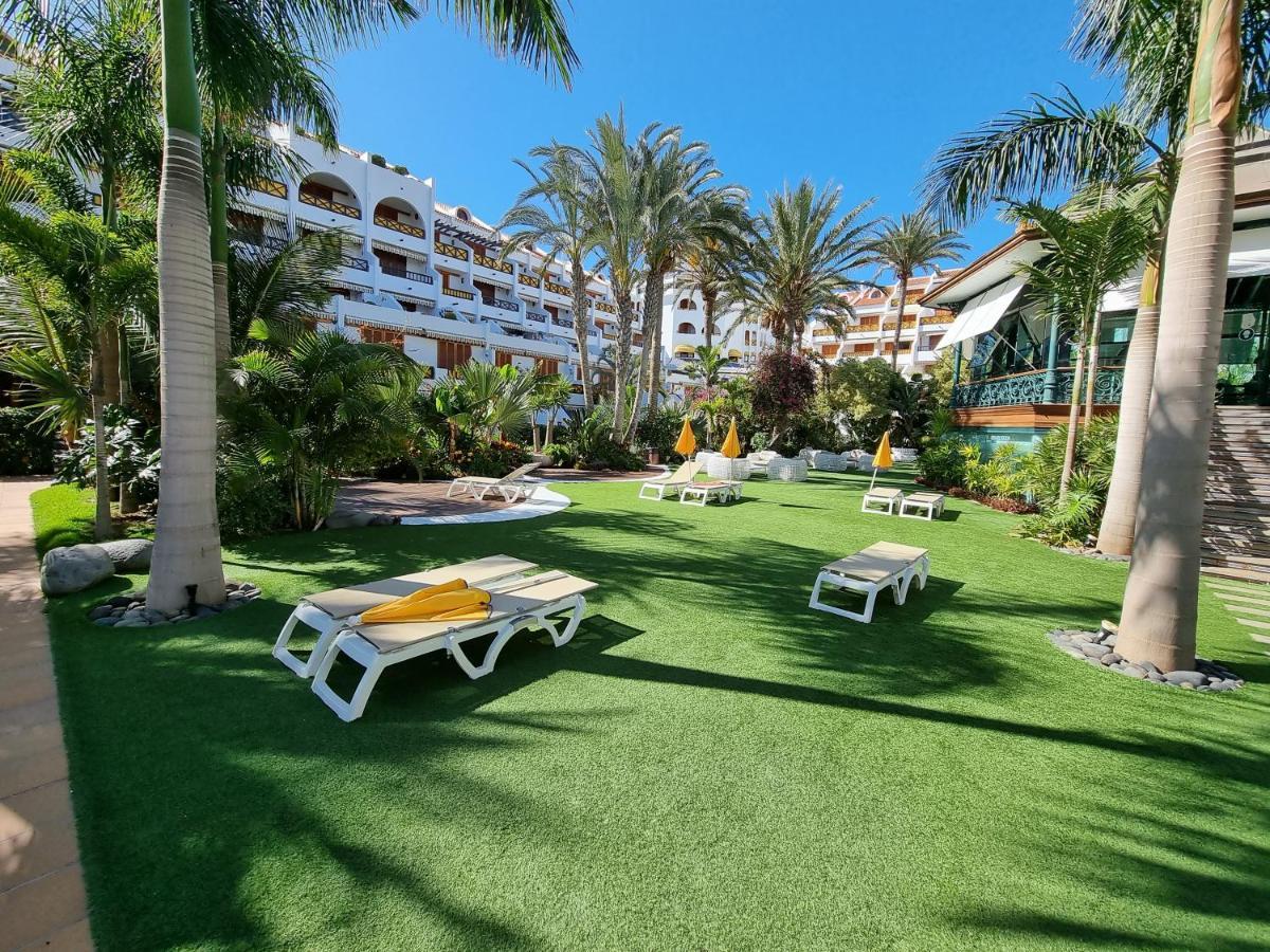 بلايا ذي لاس أميريكاس Studio Apartment No 1 Directly On The Beach And Sea, Terrace, Heated Pool, Wifi المظهر الخارجي الصورة