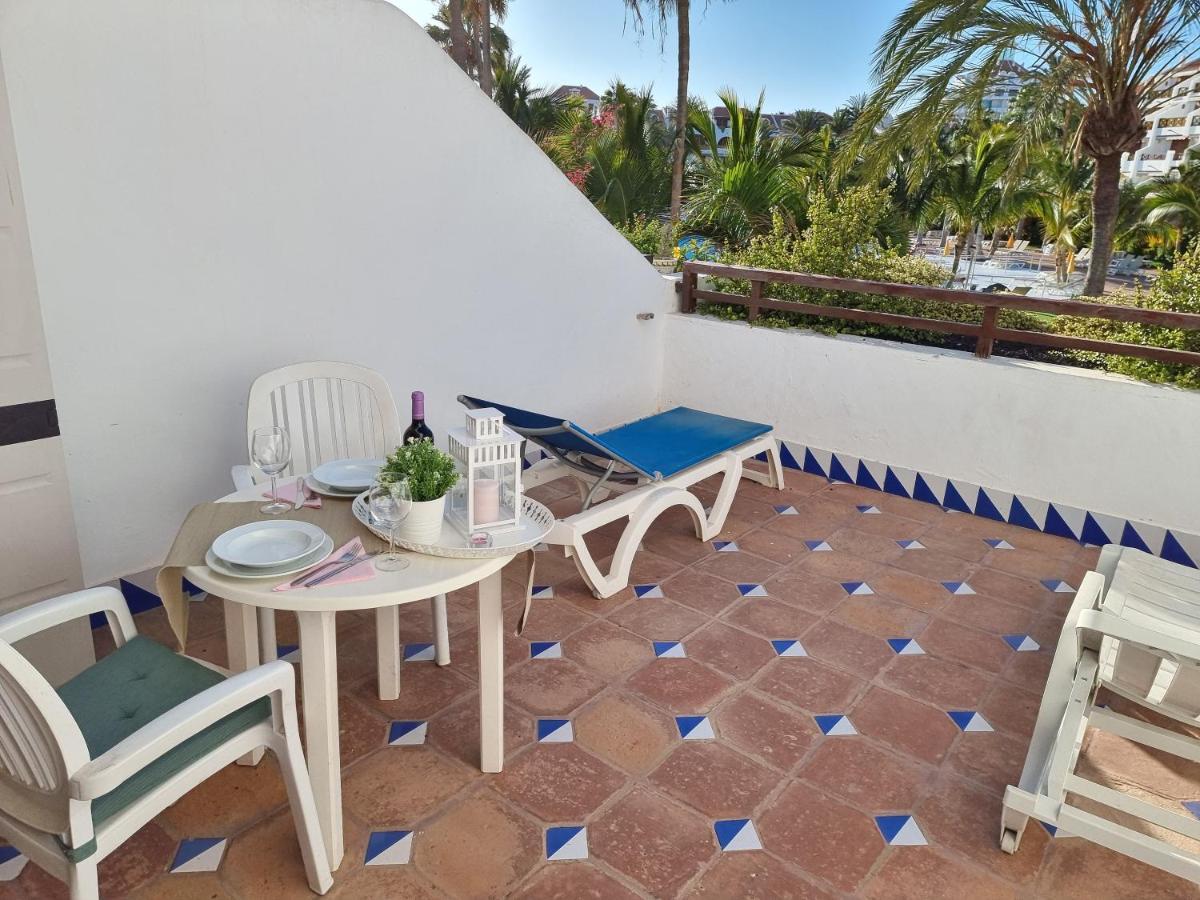 بلايا ذي لاس أميريكاس Studio Apartment No 1 Directly On The Beach And Sea, Terrace, Heated Pool, Wifi المظهر الخارجي الصورة